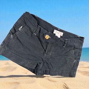 OP Ocean Pacific Shorts Girls Size 1 Black Cotton Blend‎ Casual Beach Resort